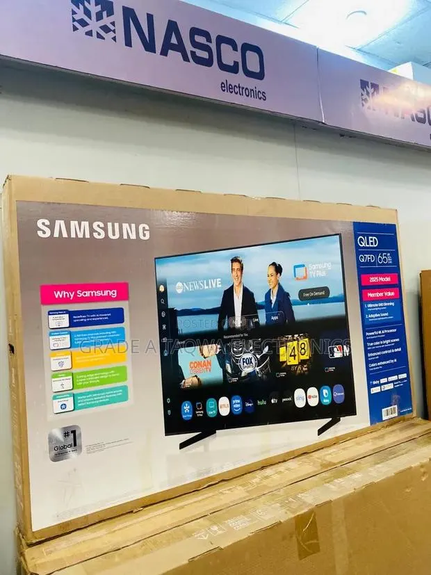 Available Now Samsung 65inch Qled Smart TV · Photo 1