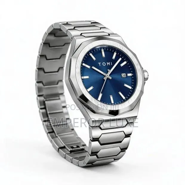Men’s Luxury Stainless Steel Watch – Blue Dial | TOMI · Photo 1