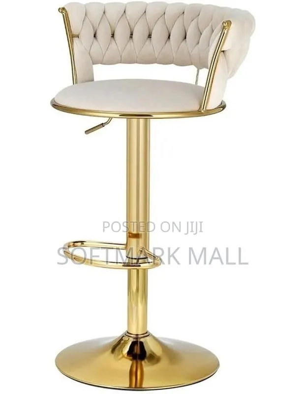 Luxury Bar Chair(cream/Gold) · Photo 1