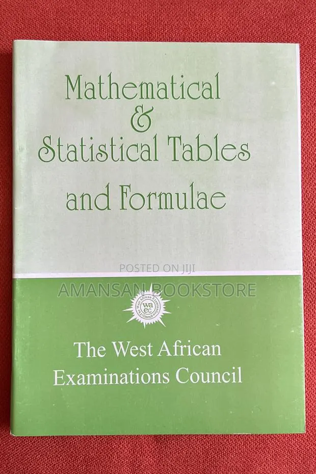 Waec Mathematical Statistical Tables and Formulae · Photo 1