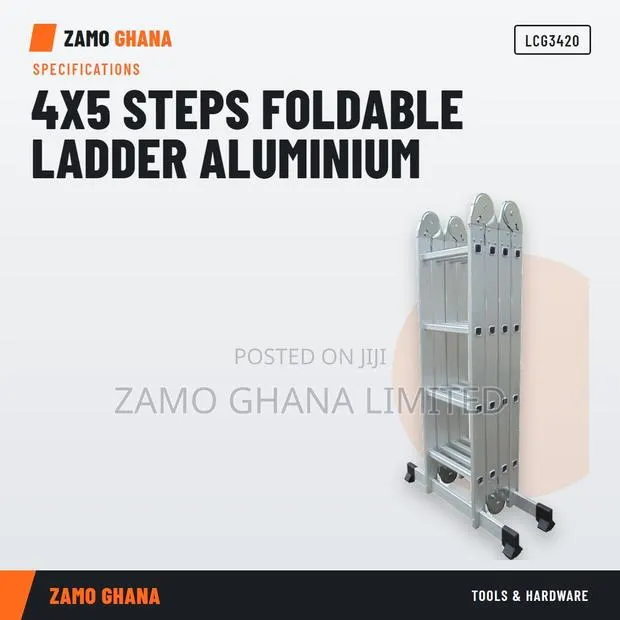 4X5 Steps Foldable Ladder Aluminium - LCG3420 · Photo 1