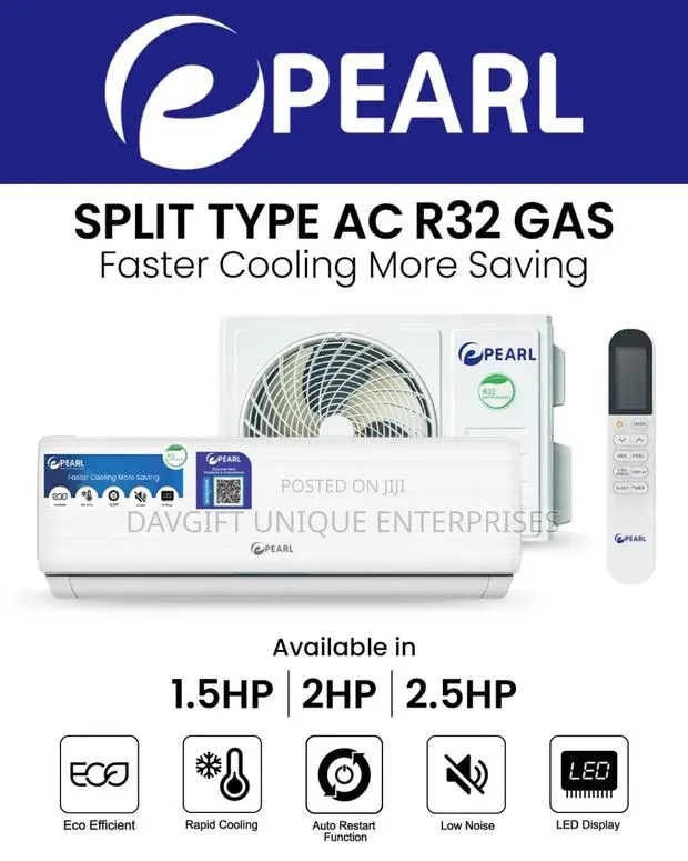 Pearl Air Conditioners With R32 Gas Pearl 1.5HP · Photo 1