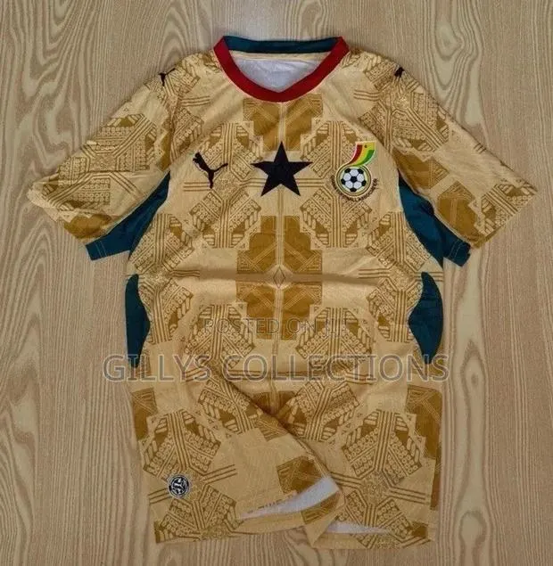 Gold Puma Ghana Football Shirt Soccer Jersey Player Version · Photo 1