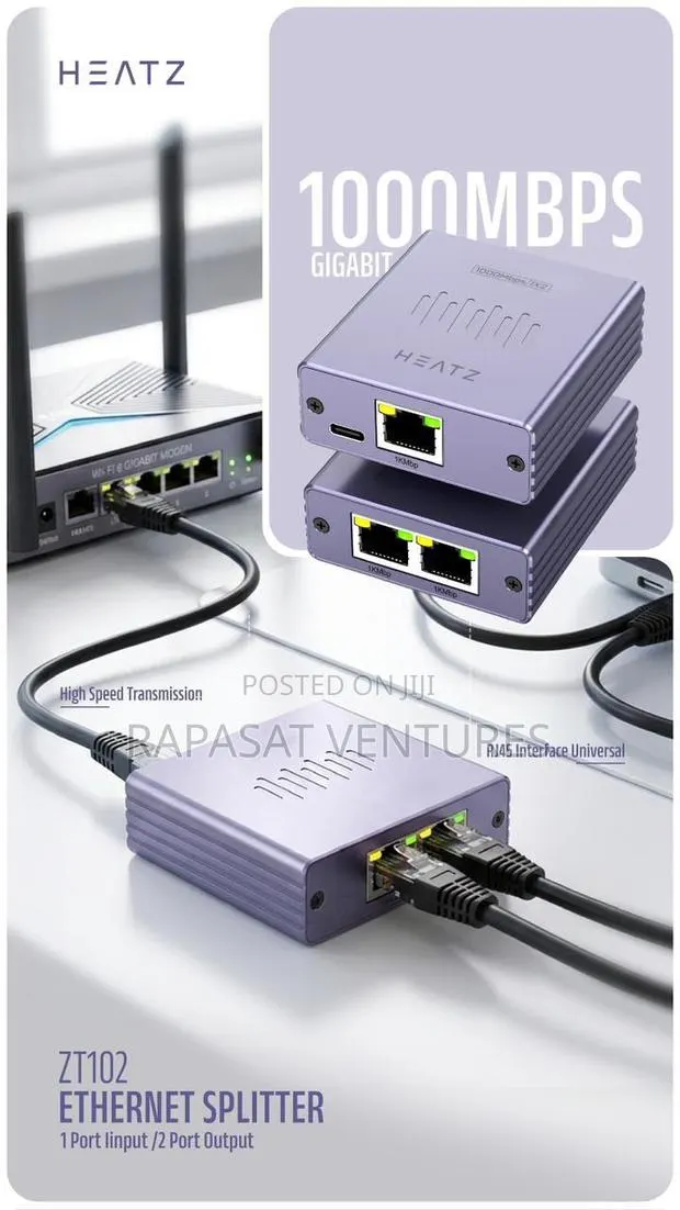 Heatz Zt102 Ethernet 2 Port Splitter · Photo 1