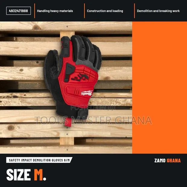 Safety Impact Demolition Gloves 8/M - 4932471908 · Photo 1
