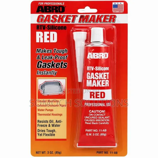 Abro Red RTV Silicone Gasket Maker (85g) High-Temp, Leak-Proof Sealant · Photo 1