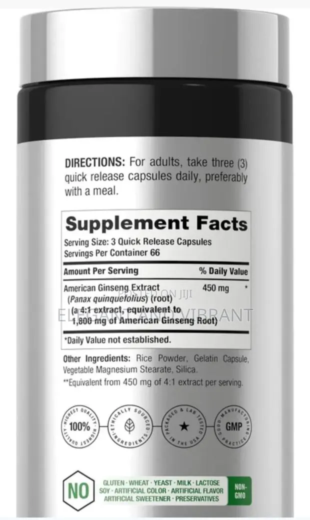 American Ginseng | 200 Capsules · Photo 2