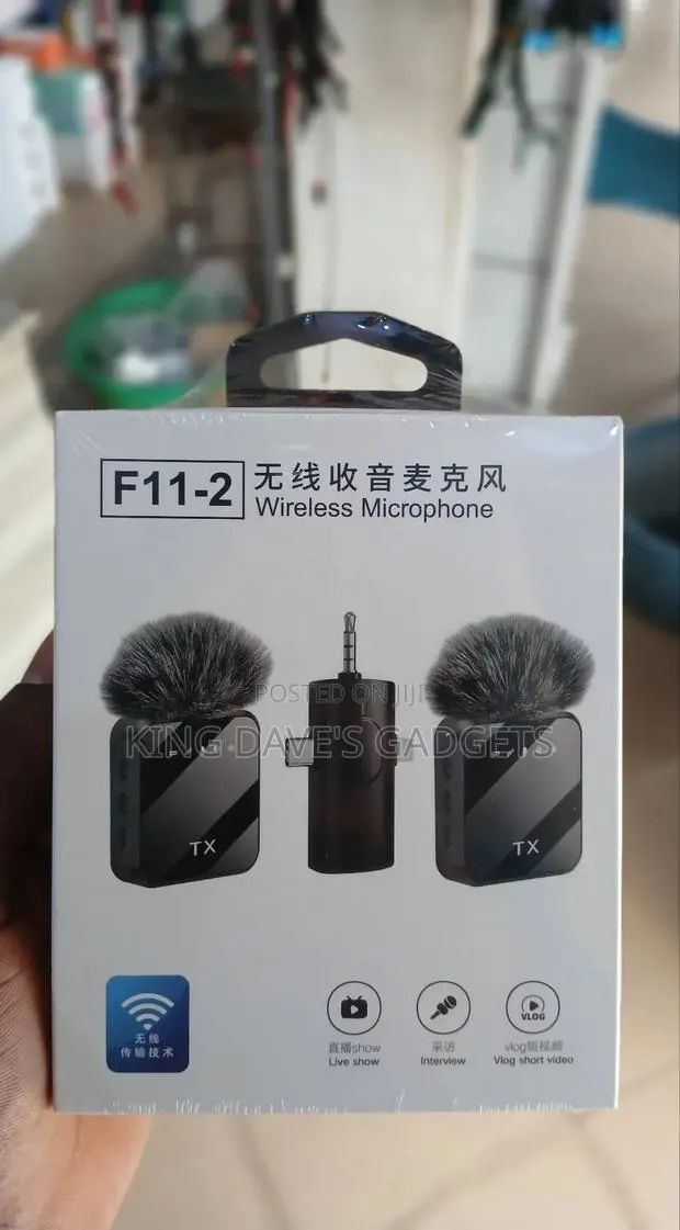 F11-2 Wireless Microphone - 3-in-1 Lavalier Mic · Photo 1