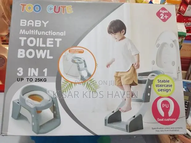 3 in 1 Kids Multifunctional Toilet Seat With Ladder 1 to 6 Years · Photo 1