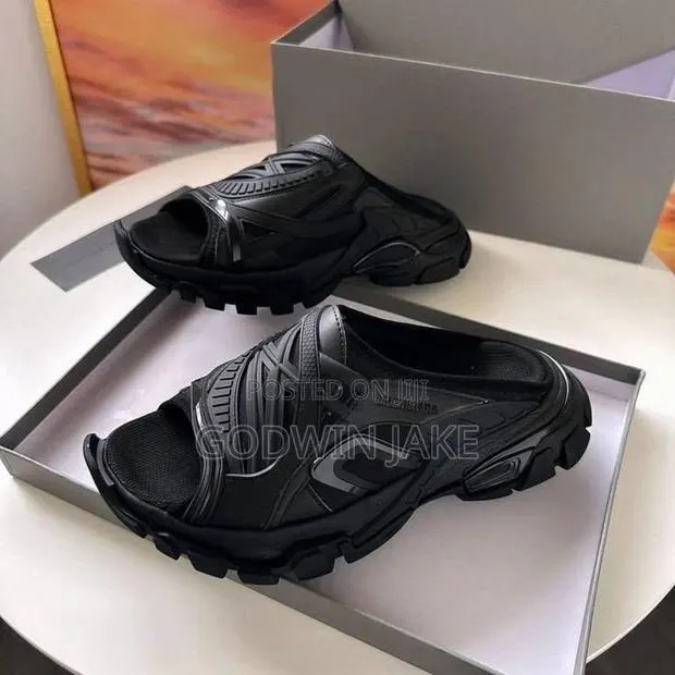 Balenciaga Track Mule Slides – Premium Unisex Designer Comfort Sandals · Photo 1