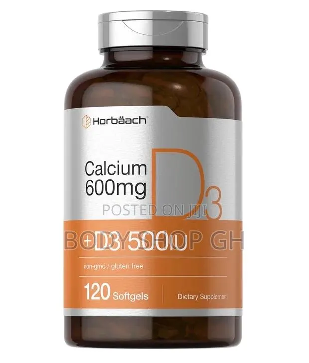 Calcium Supplement With Vitamin D3 | 600 Mg | 120 Softgels | · Photo 1