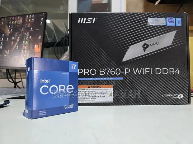 Msi Motherboard + Intel 12th Gen I7 · Photo 1