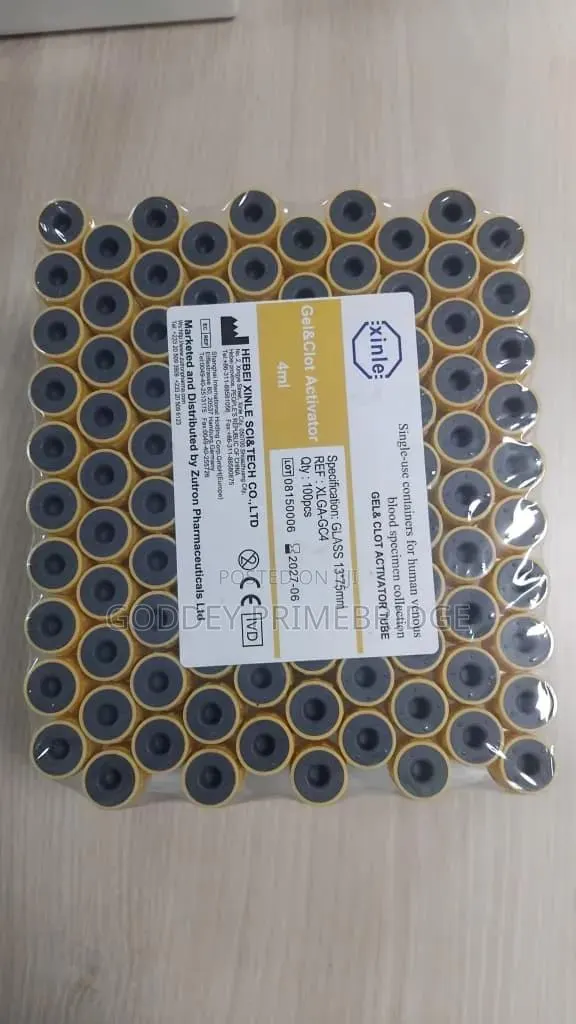 Gel Tubes 4ml- 100pcs Yellow Top · Photo 1