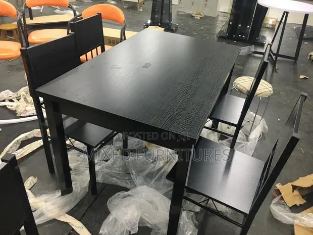 Dining Table With Chairs (Black Wooden Dining Sets) · Photo 1