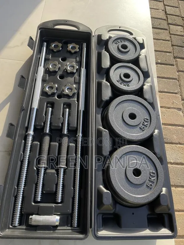 50KG Adjustable Dumbbell Barbell Set · Photo 1