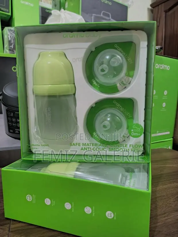 Oraimo Purebottle 160 160ml Anti-Colic Silicone Glass Baby Bottle · Photo 1