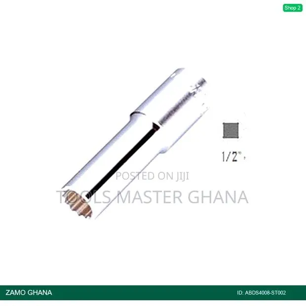 Drive Socket Long Deep 12pt 1/2inch X 8mm - Abds4008-St002 · Photo 1