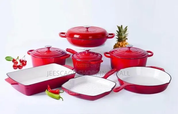 Premium Enameled Cast Iron Cookware Bakeware Set · Photo 1