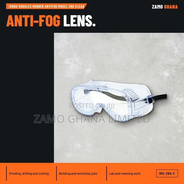 Irona Goggles Rubber Antifog Model 260 Clear - IRO-260-C · Photo 1