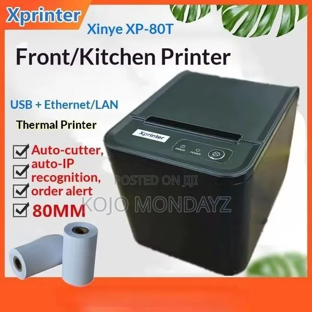 Xprinter XP-80T 80mm Thermal Receipt Printer With Auto Cutter · Photo 1