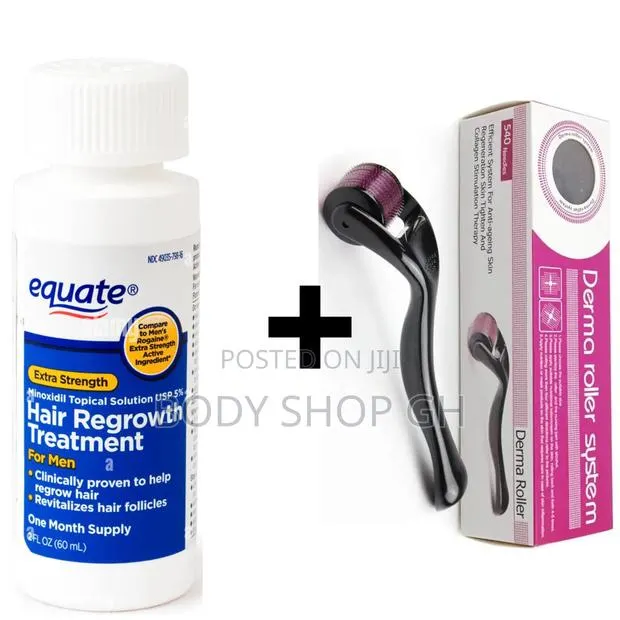 Equate Minoxidil + Derma Roller Hairline and Baldness Pack · Photo 1