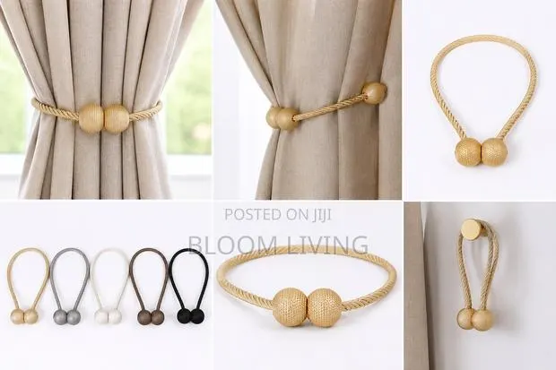 Magnetic Braided Curtain Tiebacks (Set of 2) · Photo 1