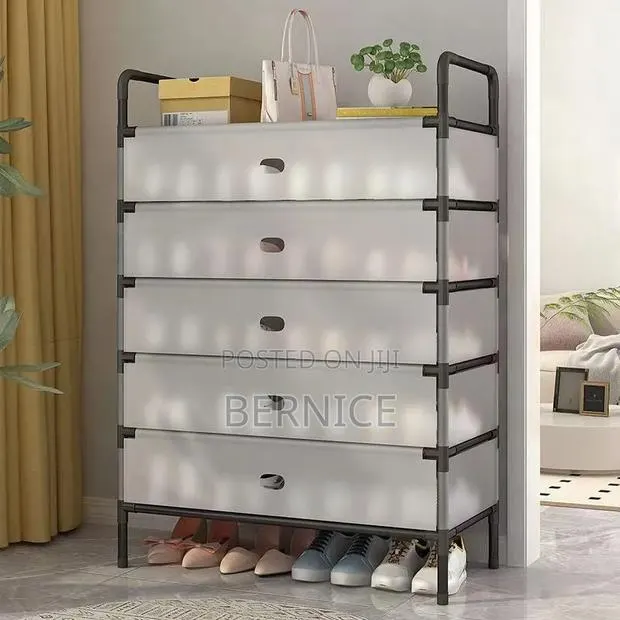 Big Size ,5-Tier Shoe Rack With Dust Cover · Photo 1