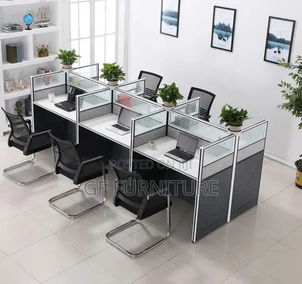 Six-Person Modern Modular Office Workstation · Photo 1
