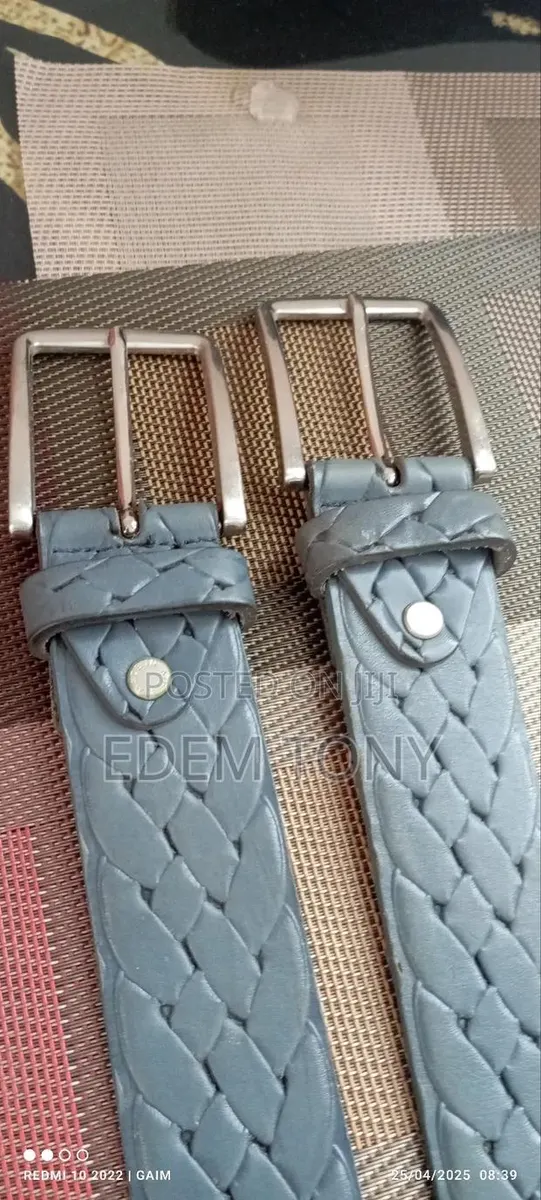 Lead Blue Genuine Leather Belts · Photo 1