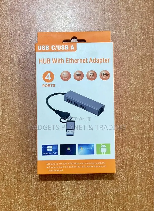 2 In 1 Usb Hub With Ethernet Adapter 4 Ports 3.0 Usb Hubs · Photo 1
