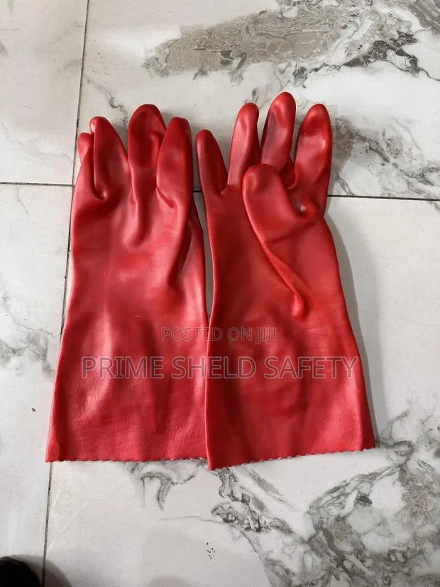 Heavy Duty PVC Chemical Resistant Safety Gloves · Photo 1