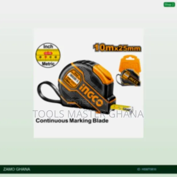 Steel Measuring Tape 10mx25mm - Hsmt0810 · Photo 1