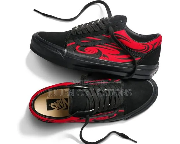 Old Skool Van Y2k Flame Red Ans Black · Photo 1