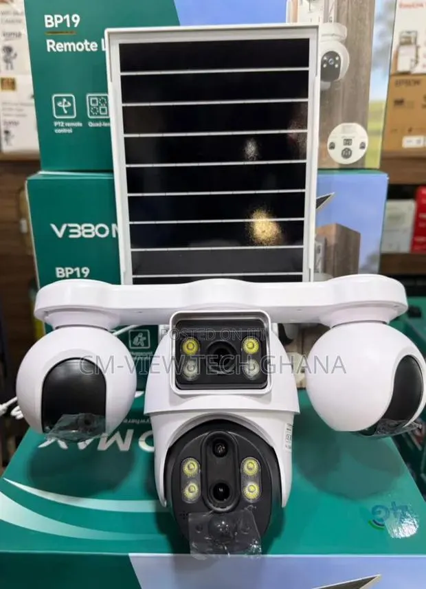 V380max 4lens 4g Solar Camera 10x Zoom 6mp 2way Audio · Photo 1
