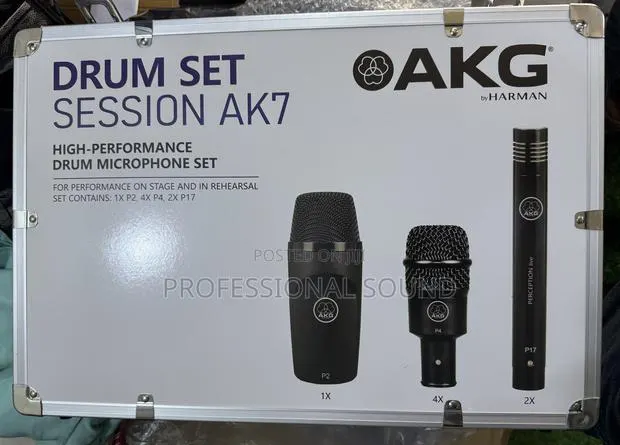 AKG Drum Set High-Performance 7-Piece Complete Drum Microphone Kit · Photo 1