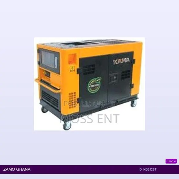 Diesel Generator 9.5kva 1phase 38.6a Digital Board Silent - Kde12st · Photo 1