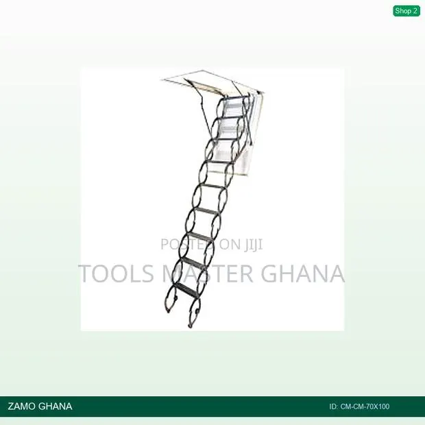 Cm 11 Steps Steel Scissors Loft Ladder 70x100cm 2.8m - Cm-Cm-70x100 · Photo 1