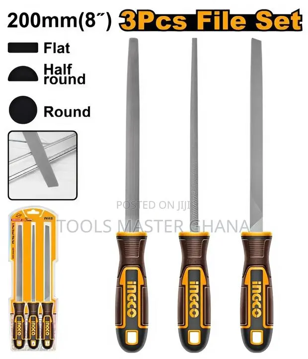3 Pcs Steel File Set - Hktfs1308 · Photo 1