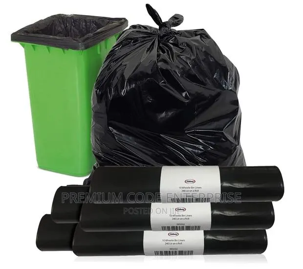 240 Liters Dustbin Liner-black (Extra Large), 20 Pieces/Pack · Photo 1
