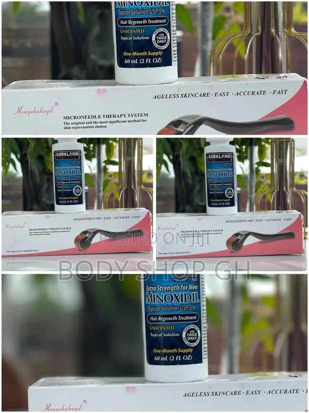 Hairline Regrowth Set / Kirkland Minoxidil + Derma Roller · Photo 1