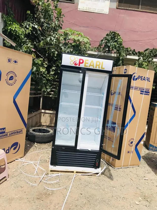 High Efficiency Pearl PVC-622 Glass Display 2 Doors Fridge · Photo 1