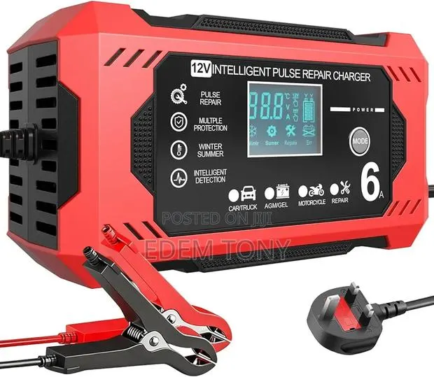Car Battery Charger Maintainer 6a 12v Smart Battery Charger LCD · Photo 1