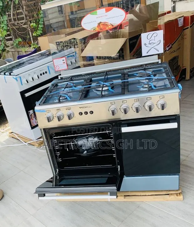 Get Accurate Midea 90×60 5 Gas Cooker Grill Rotisserie Auto Ignition, · Photo 1