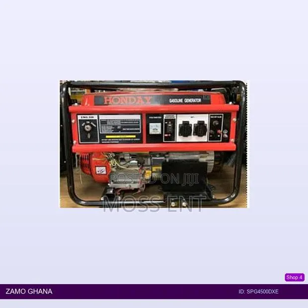 Generator Gasoline 3.3 - 3.7kw Red - Spg4500dxe · Photo 1