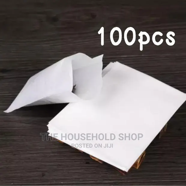 White Biodegradable Heat Seal Empty Tea Bags 5×6cm (100pcs) · Photo 1