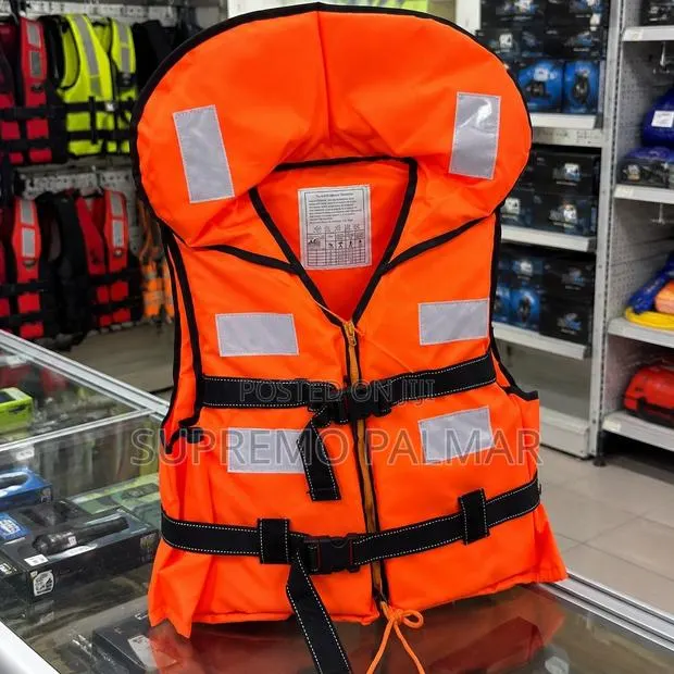 Adult Life Jackets – Reflective Safety Vest With Collar, Buckle Straps · Photo 1