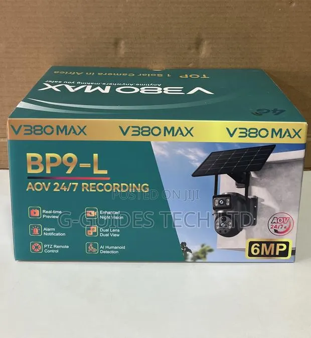 V380 Max BP9-L 6MP Solar-Powered PTZ Dual Lens Security Camera · Photo 2
