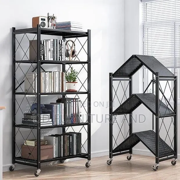 5-Tier Foldable Metal Storage Rack · Photo 1