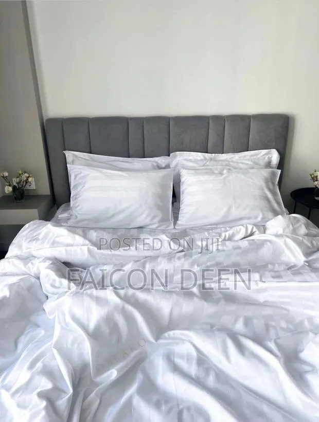 Soft Touch ,Strong Fabrics ;White Stripped Duvet Cover Only · Photo 1