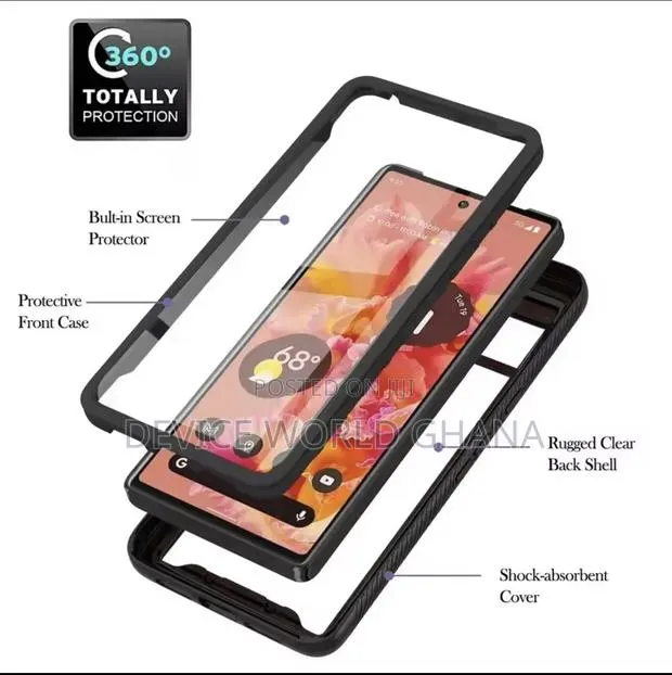 Transparent 360 Front and Back Case for Google Pixel Phones All Models · Photo 1